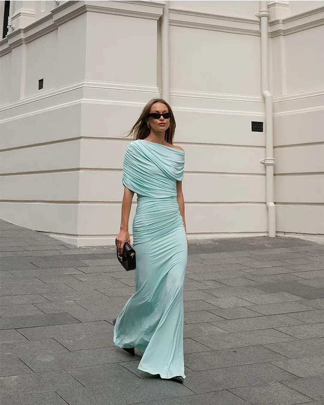 Emily Drape Ruched Maxi for rent on The Volte - main image