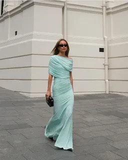 Emily Drape Ruched Maxi for rent on The Volte - image 1