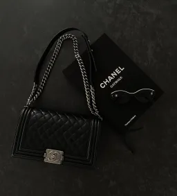 Boy Chanel Black Medium Handbag for rent on The Volte - image 4