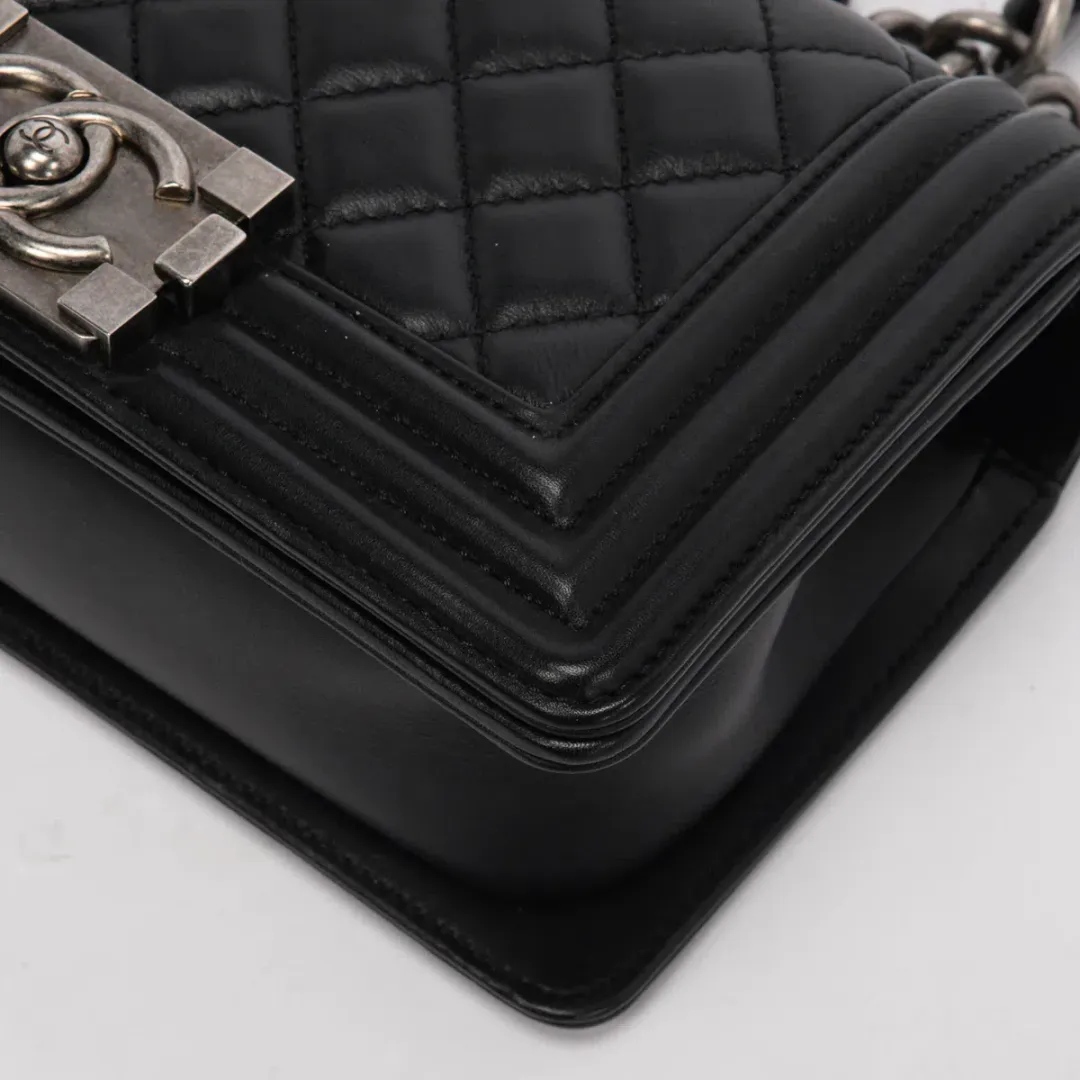 Boy Chanel Black Medium Handbag for rent on The Volte - main image