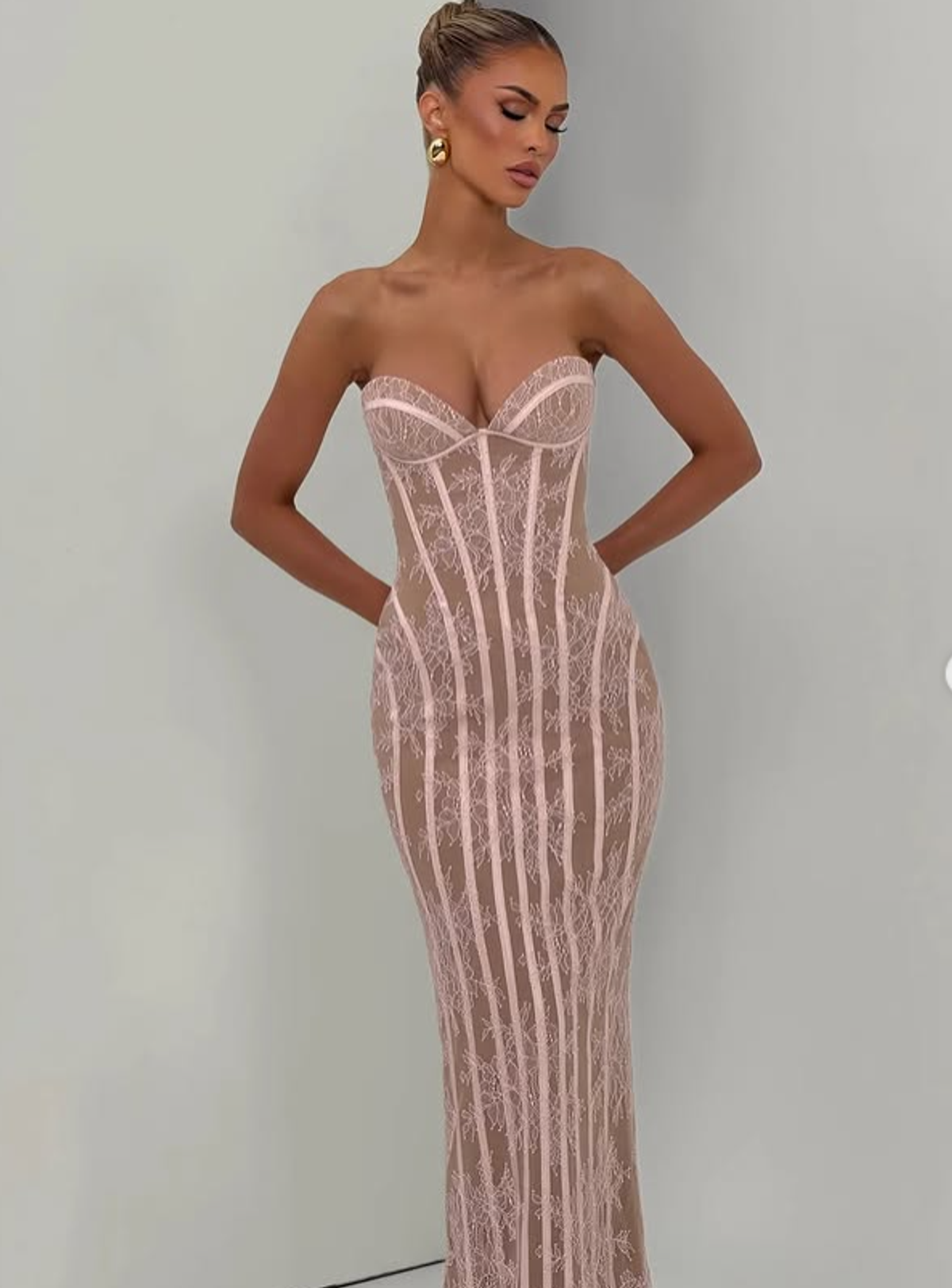 BABYBOO SIAN MAXI DRESS - BLUSH M - Image 1