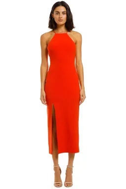 Bec & Bridge Candy Midi Dress in Chili | Size 8 for rent on The Volte - image 2