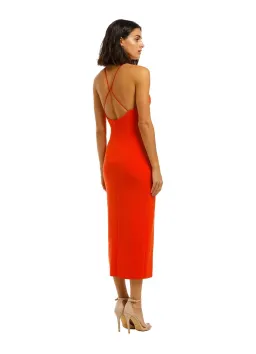 Bec & Bridge Candy Midi Dress in Chili | Size 8 for rent on The Volte - image 3