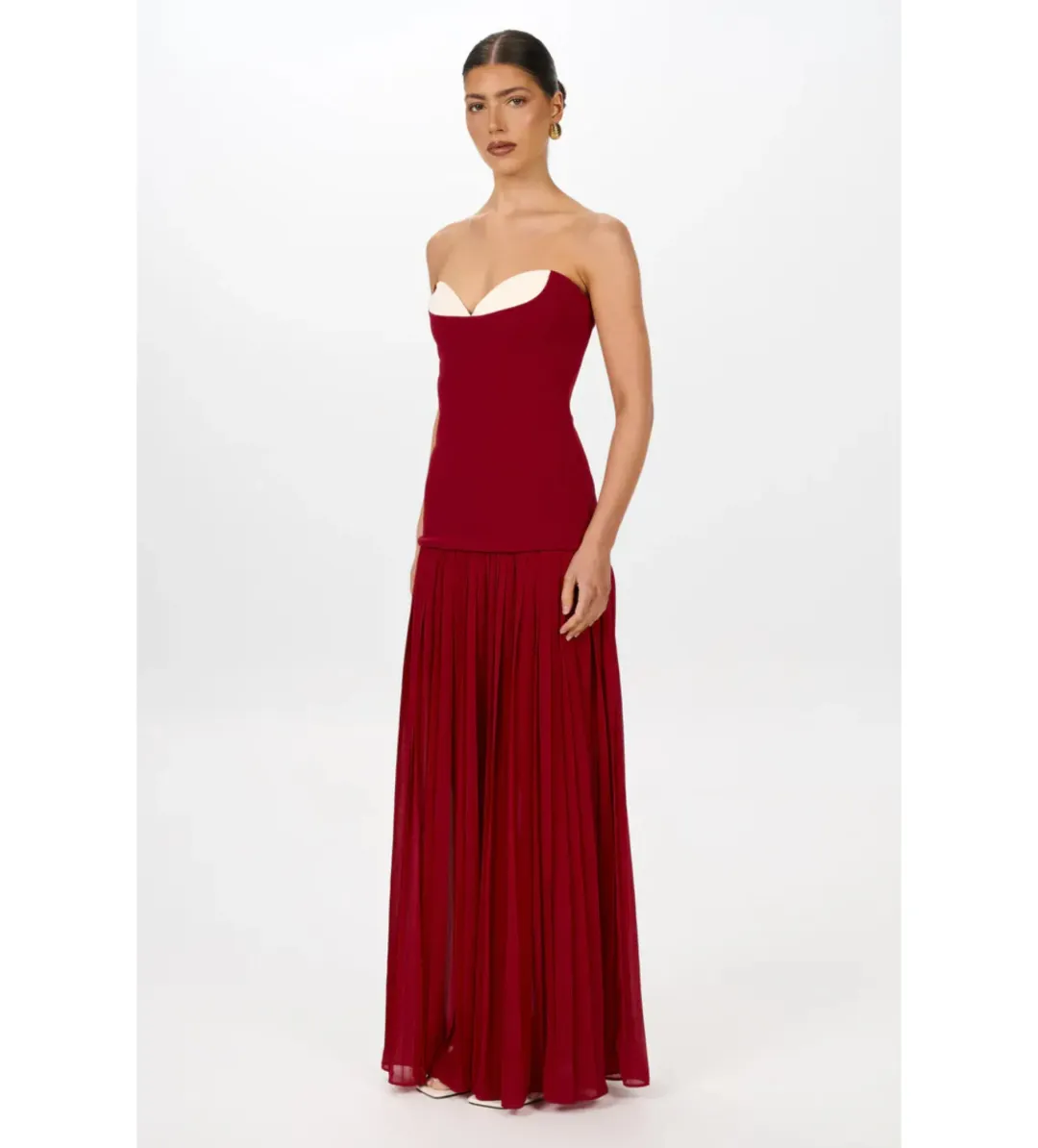 She is Olla Nicolette Dress in Raspberry Size L/AU12 for rent on The Volte - main image