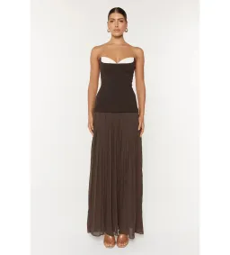 She Is Olla Nicolette Dress in Espresso Size S/AU8 for rent on The Volte - image 1