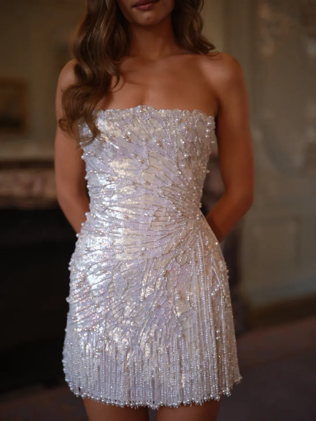 Rosie Etienne Seraphine Bridal Mini Dress in UK8/US4 for rent on The Volte - main image