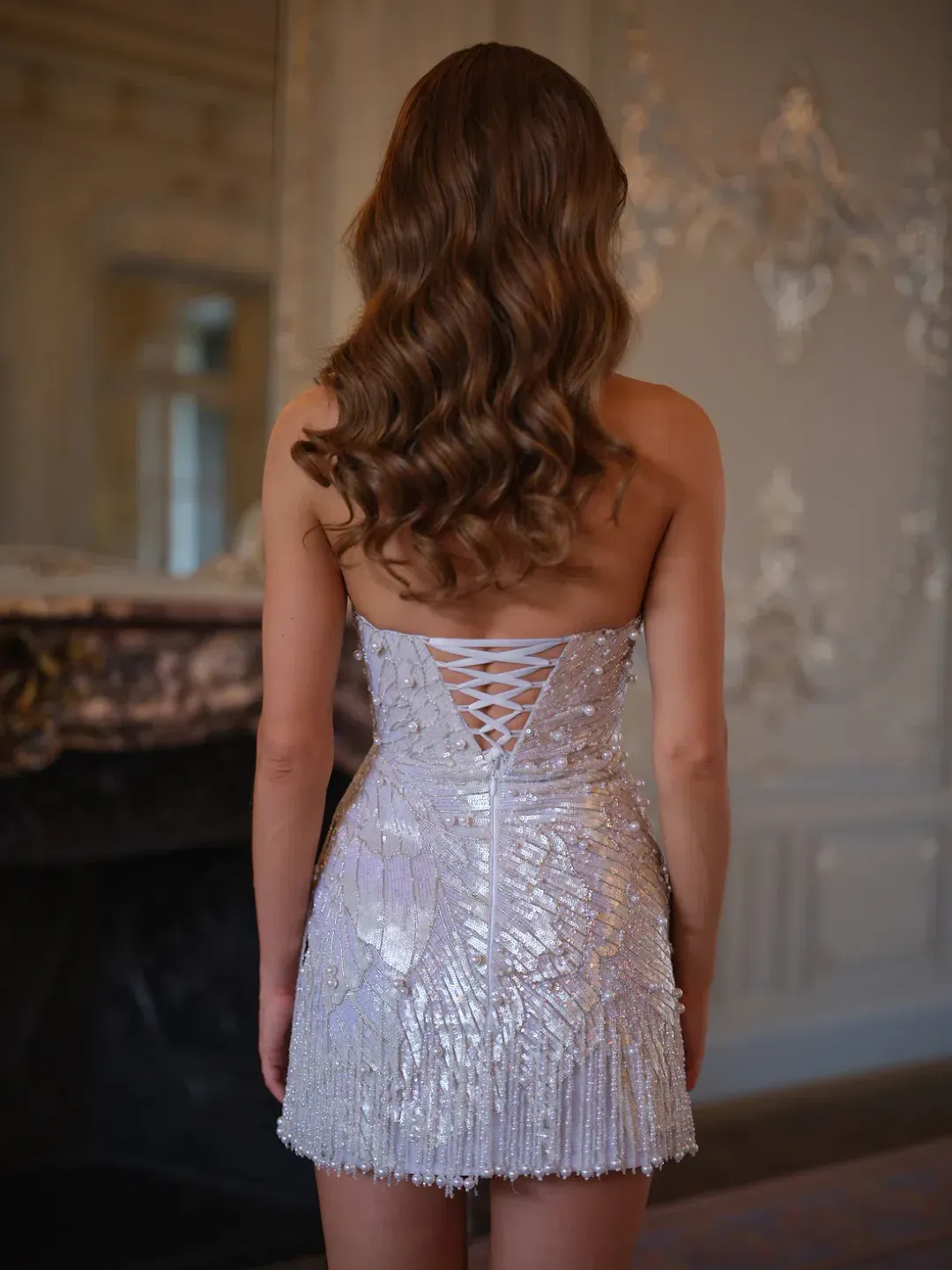 Rosie Etienne Seraphine Bridal Mini Dress in UK8/US4 for rent on The Volte - main image