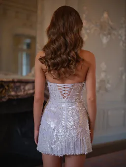 Rosie Etienne Seraphine Bridal Mini Dress in UK8/US4 for rent on The Volte - image 2