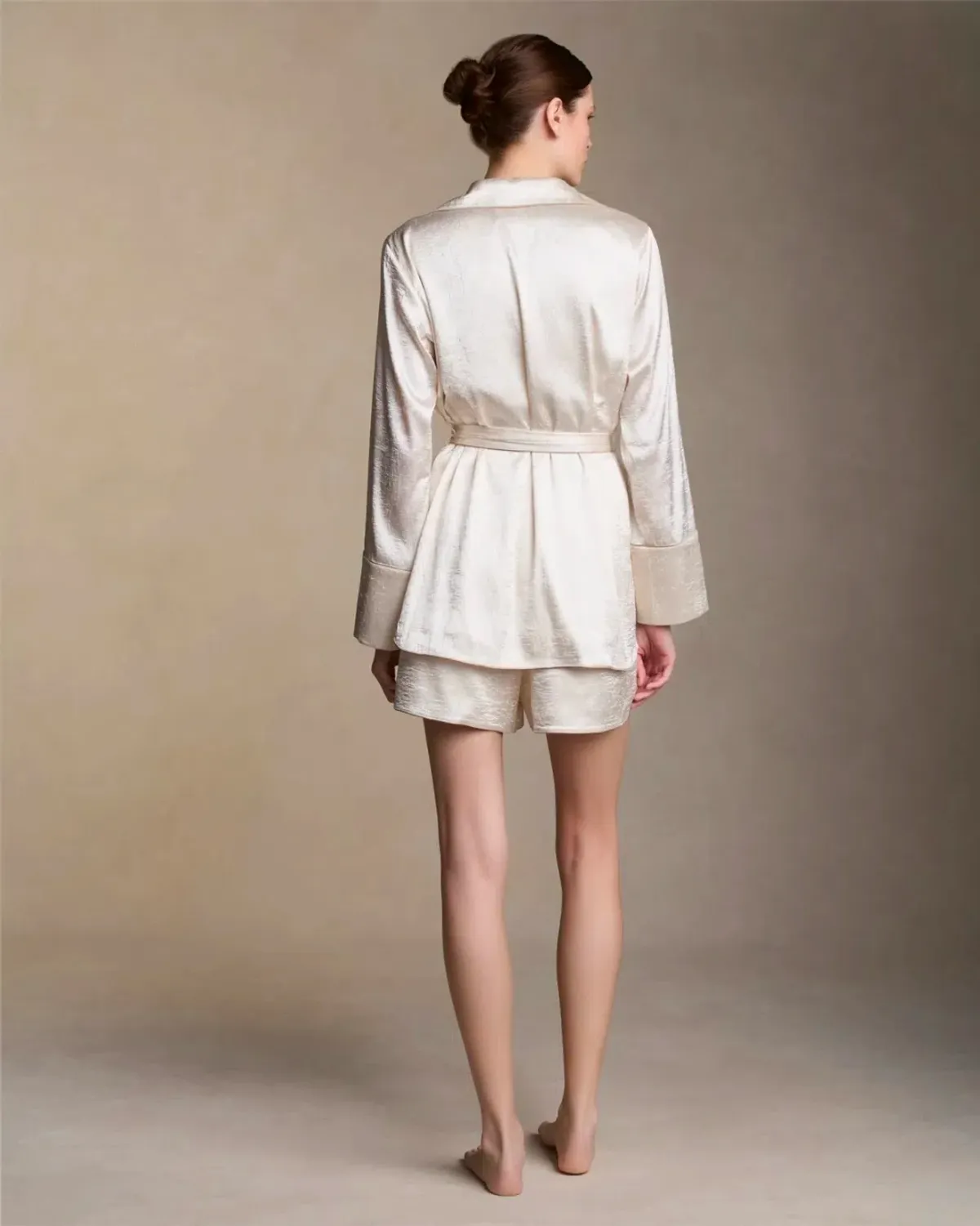 Danielle Frankel Ivory Silk Loungewear Set Size M - Image 2