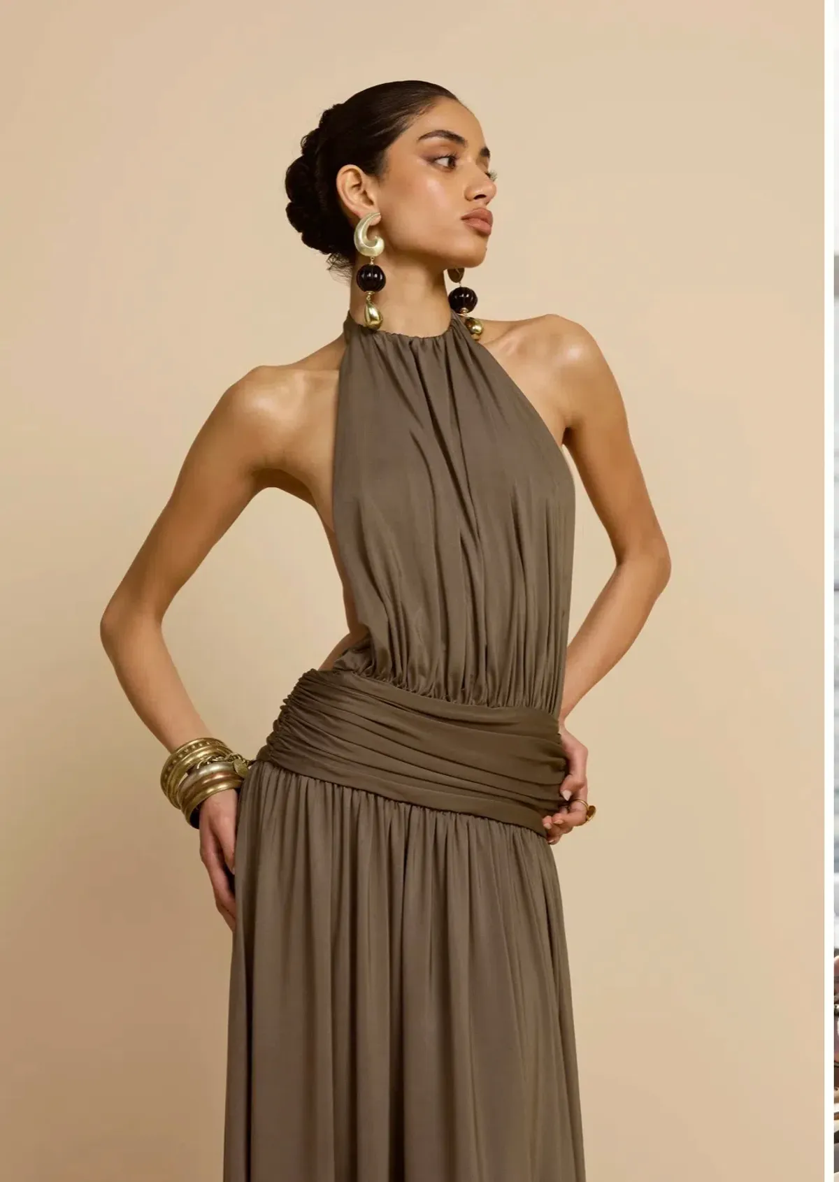 Santina dress khaki - Image 2