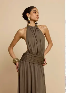 Santina dress khaki for rent on The Volte - image 2