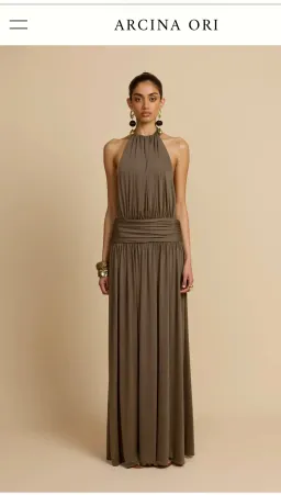 Santina dress khaki for rent on The Volte - image 1