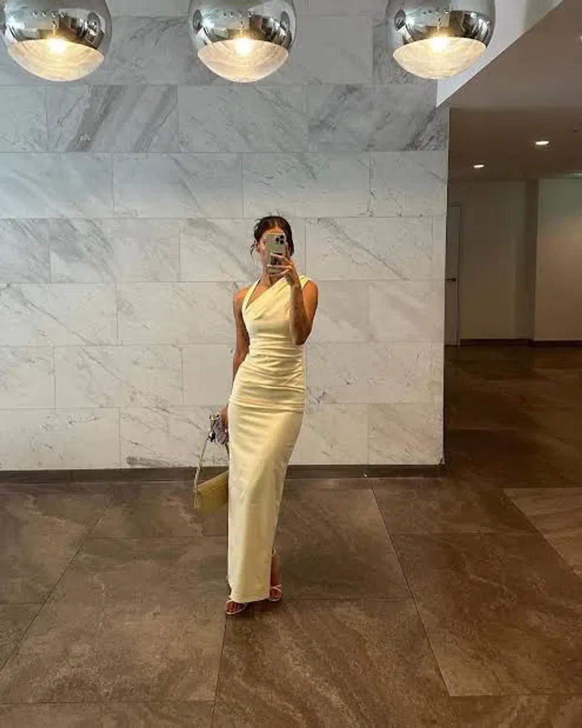 Sir The Label Giacomo Gathered Maxi Dress Gown In Butter | Size AU 12 - Image 3