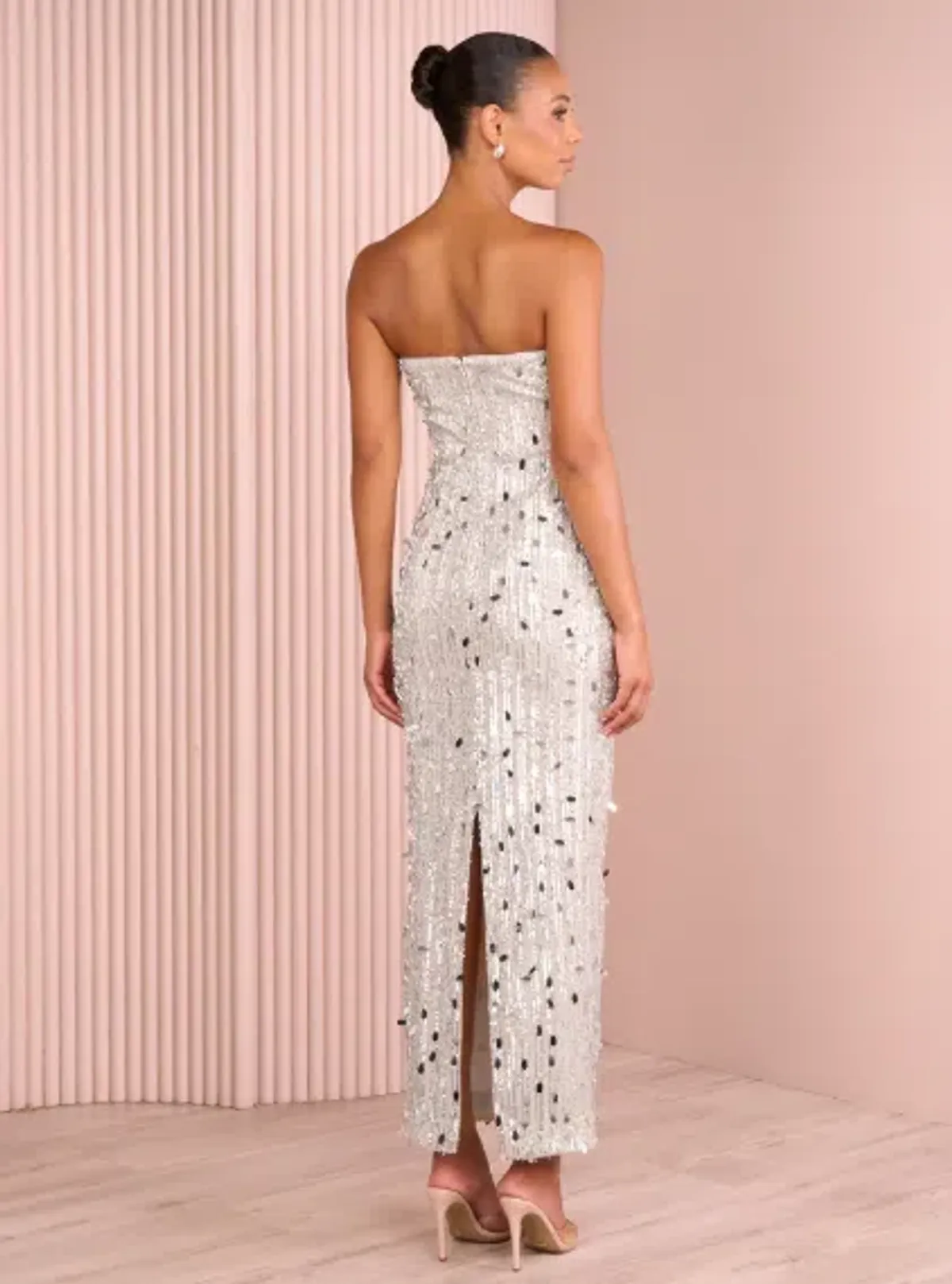 AZZURIELLE VIOLET STRAPLESS SEQUIN GOWN SIZE 8 - Image 1