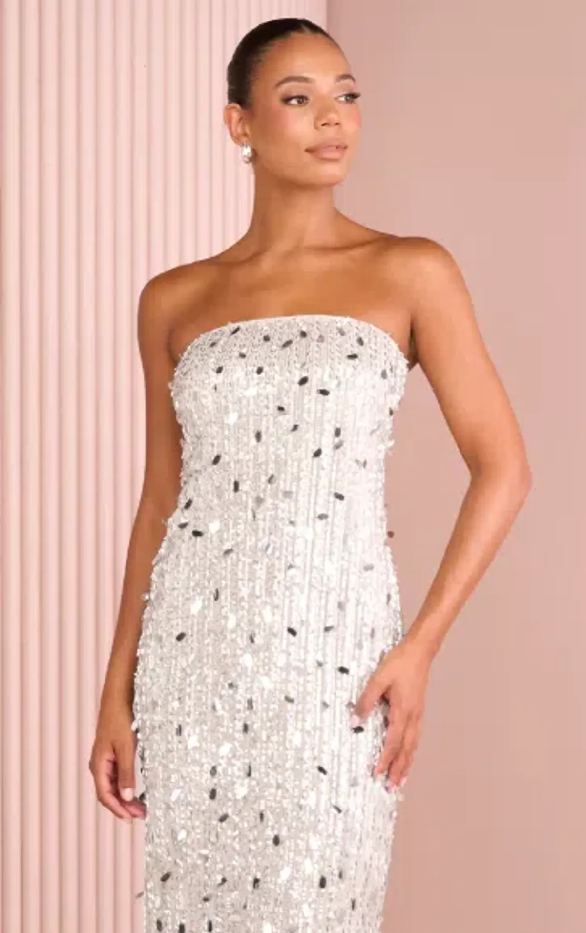 AZZURIELLE VIOLET STRAPLESS SEQUIN GOWN SIZE 8 - Image 4