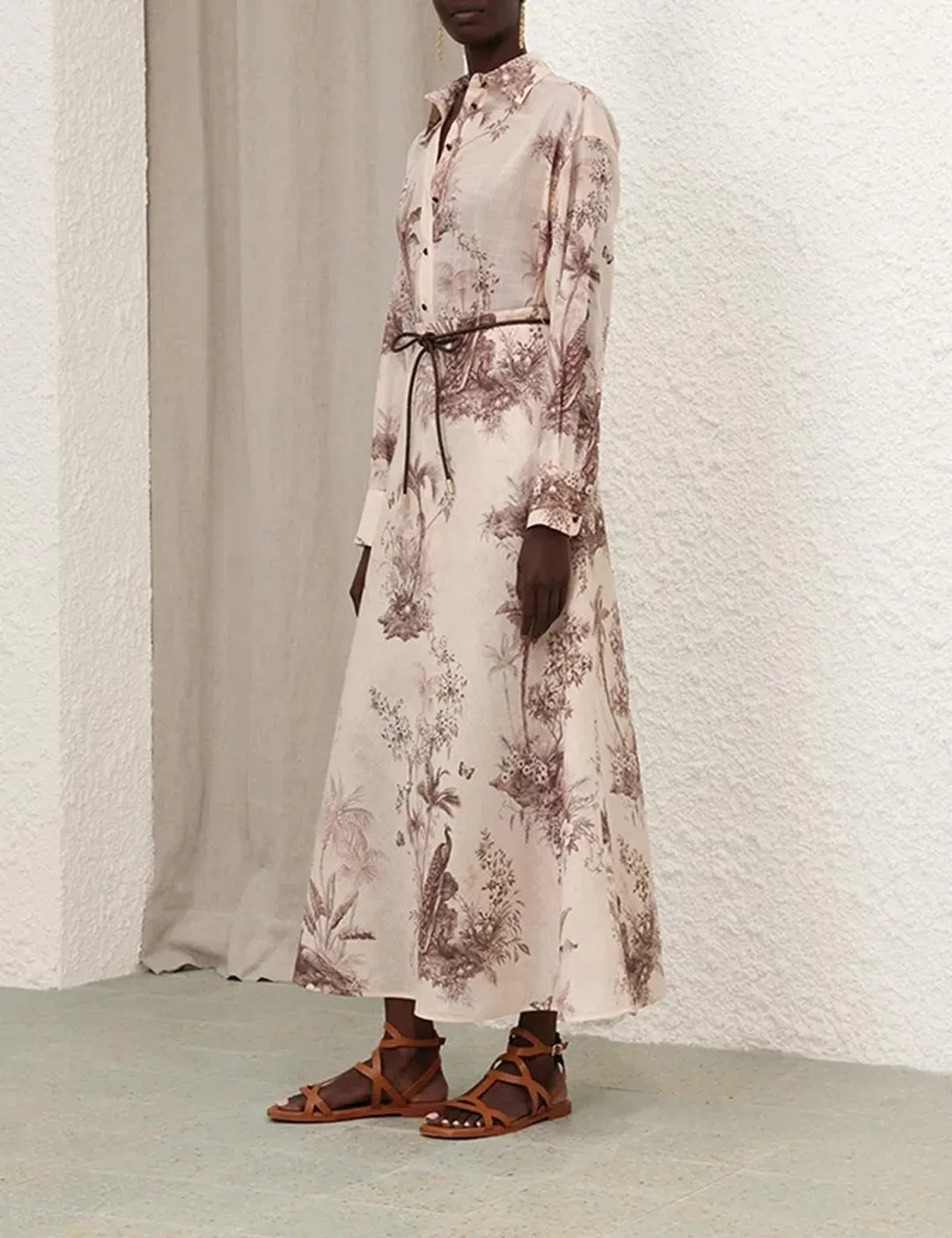 ZIMMERMANN WAVERLEY BIAS MIDI SKIRT & BUTTON UP SHIRT for rent on The Volte - main image