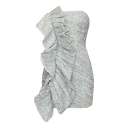 House of CB Grace Mini Dress Silver Size 8 for rent on The Volte - image 4