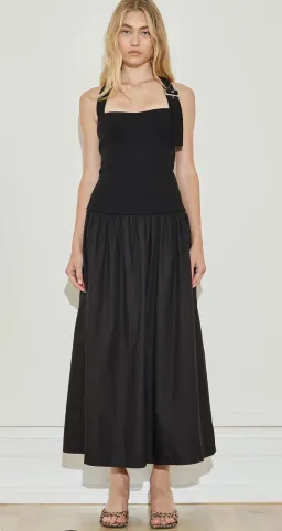 Maison Essentiele Buckle Dress in Black - Size Small for rent on The Volte - image 2