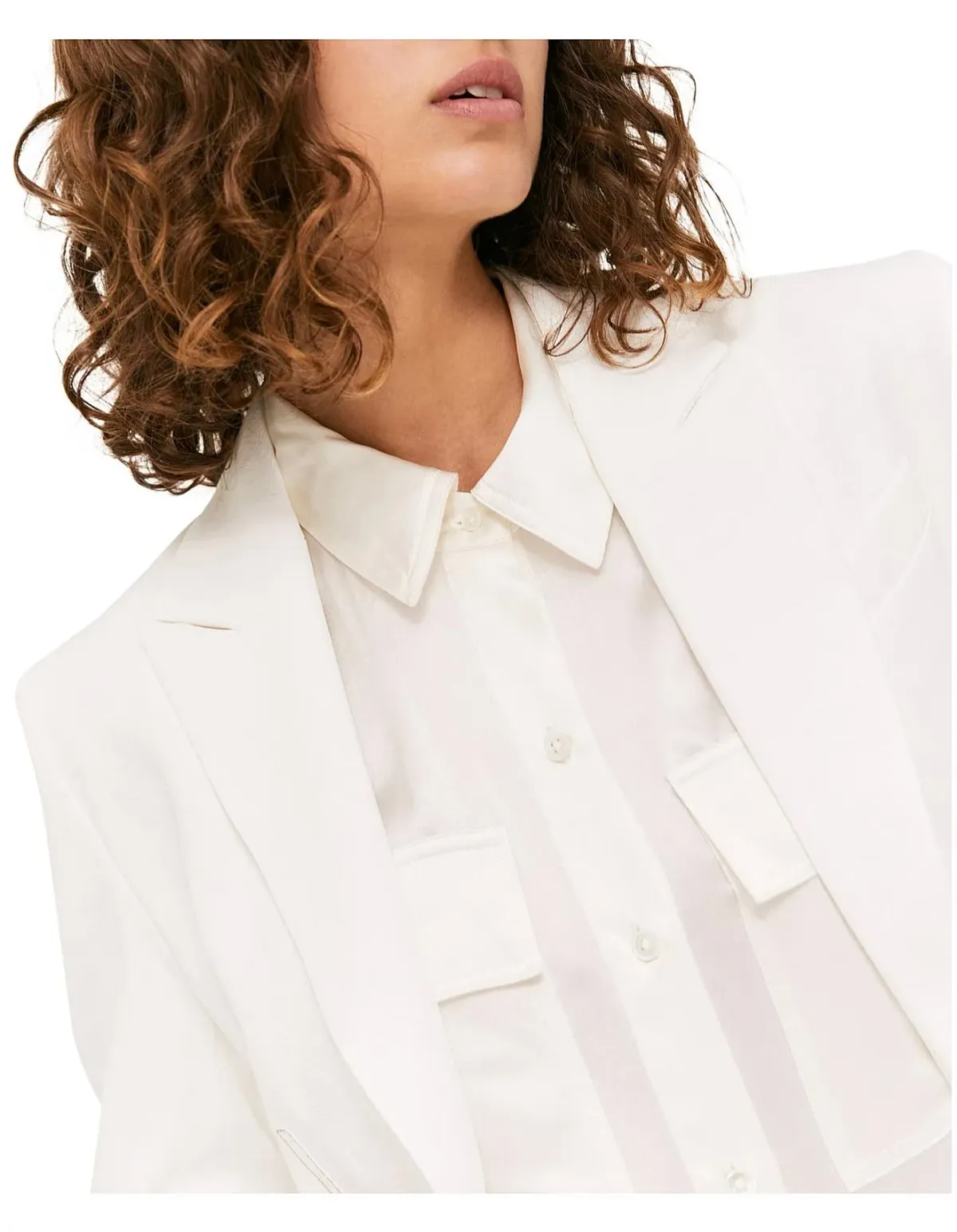 Saba Dharma Stitch Detail Blazer Beige Size 14 - Image 9