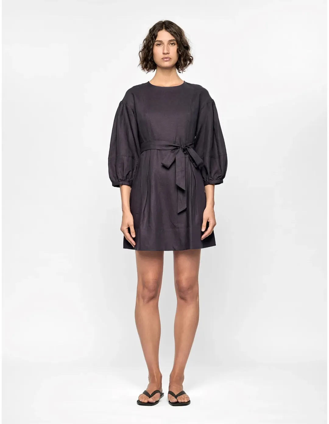 Staple The Label Rhea Mini Dress Navy Size 10 for rent on The Volte - main image