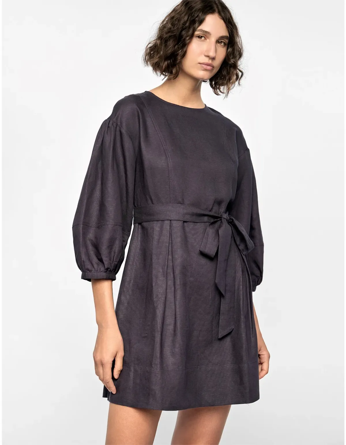 Staple The Label Rhea Mini Dress Navy Size 10 for rent on The Volte - main image