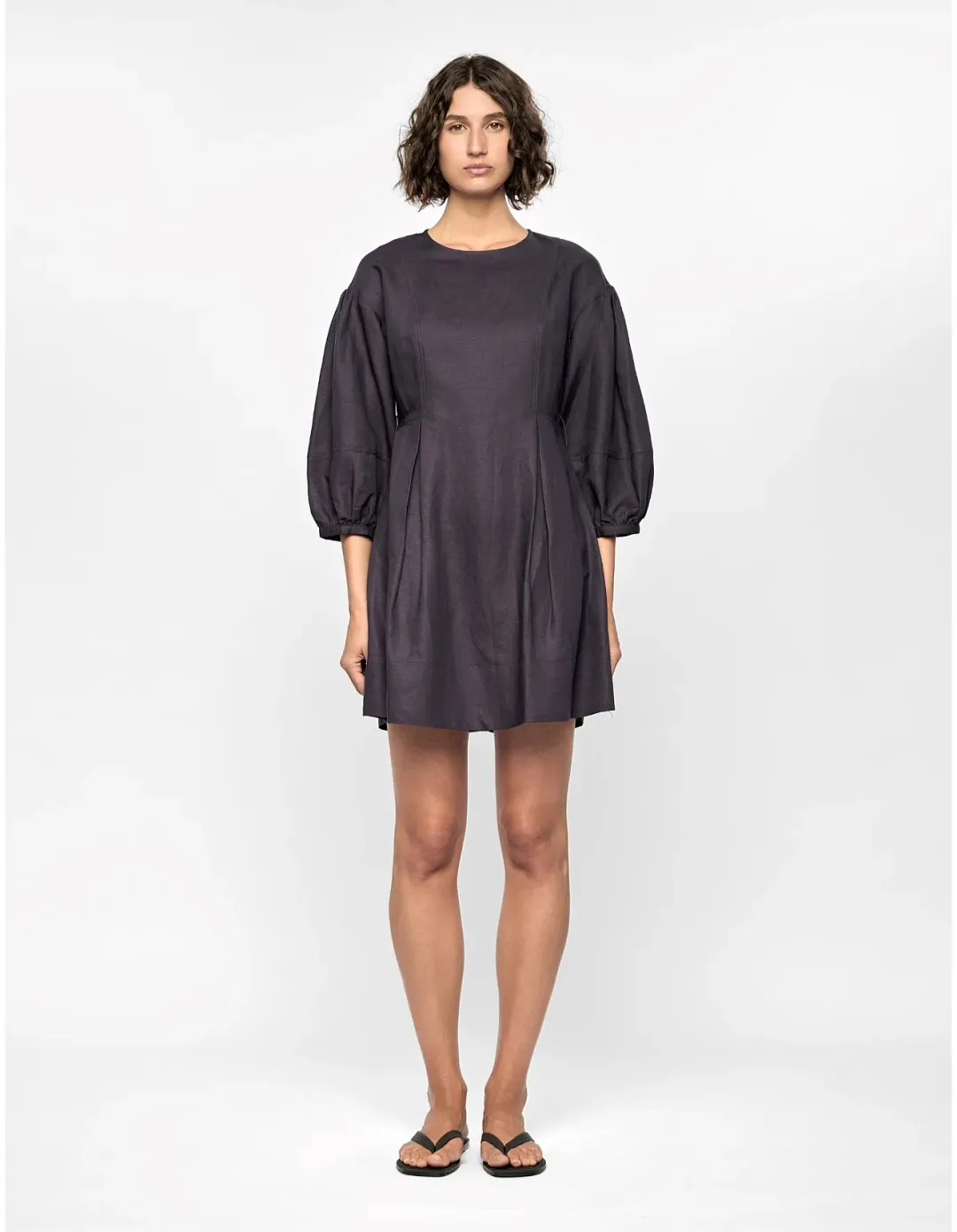 Staple The Label Rhea Mini Dress Navy Size 10 for rent on The Volte - main image