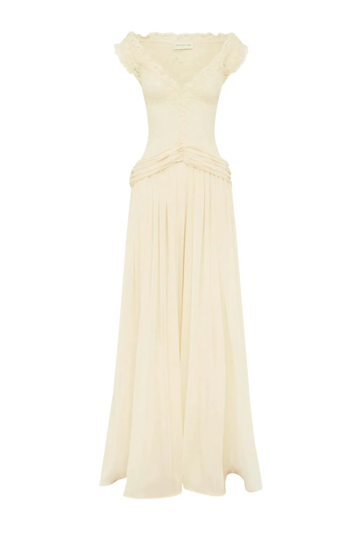 Arcina Ori ARABELLA DRESS BEIGE size Medium - Image 5