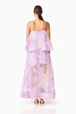 Elliatt Elysia Tiered Gown size 16 / XXL Purple Floral for rent on The Volte - image 3