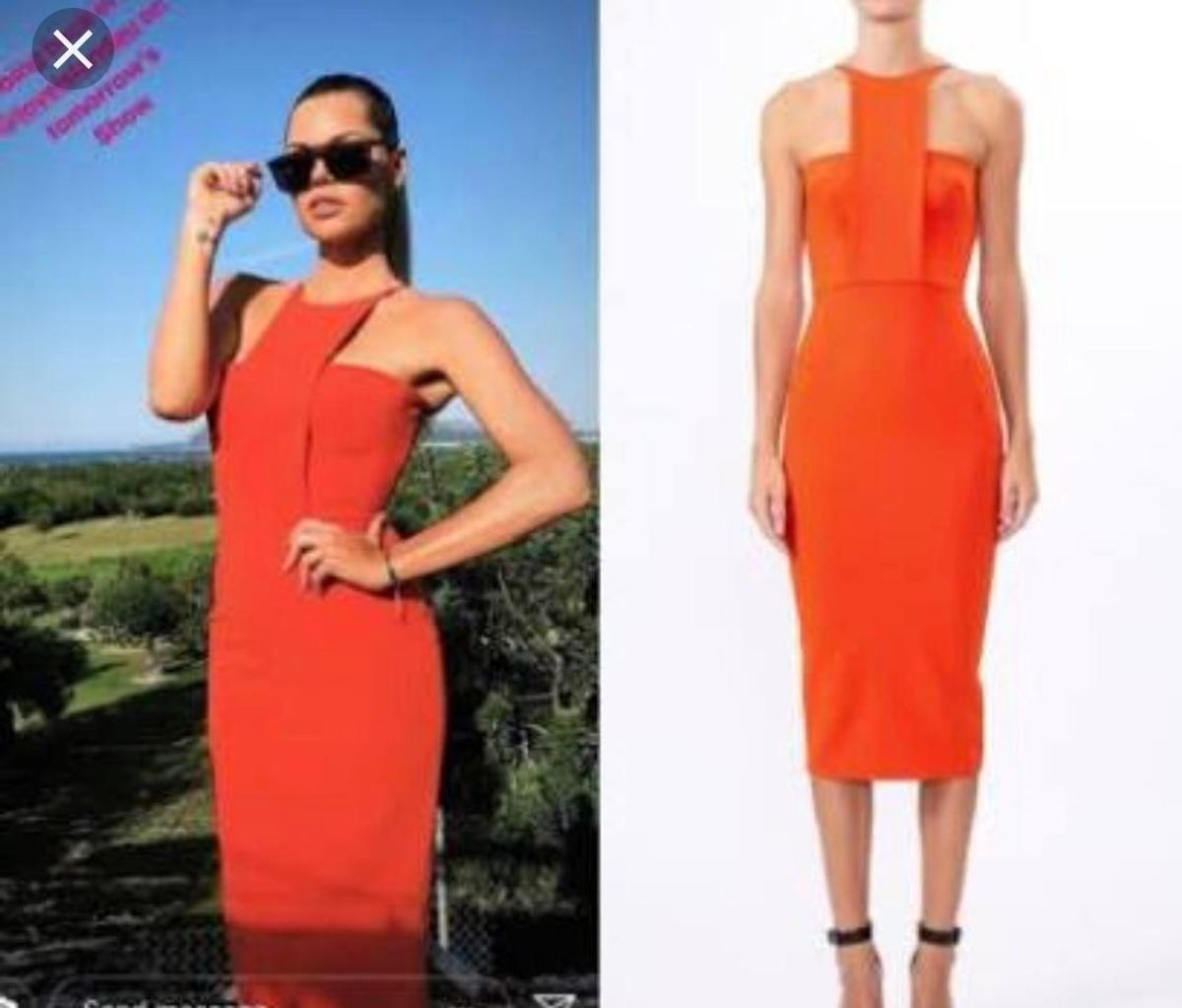Alex Perry Piper Dress Orange Size 10 - Image 3