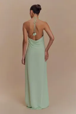 Meshki Rosalia Cowl Neck Maxi Dress Sage for rent on The Volte - image 2