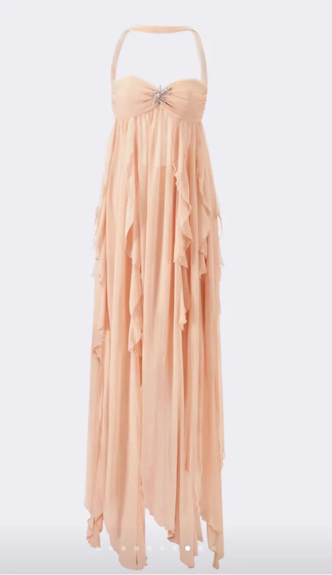 Nana Jacqueline Mariah Dress in Peach size S for rent on The Volte - main image