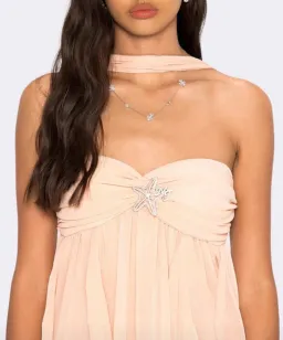 Nana Jacqueline Mariah Dress in Peach size S for rent on The Volte - image 3