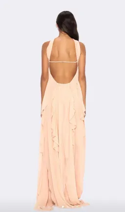 Nana Jacqueline Mariah Dress in Peach size S for rent on The Volte - image 4