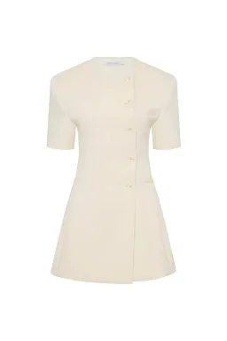 Rachel Gilbert Sergio Sleeve Mini Dress White Size 10 for rent on The Volte - image 1