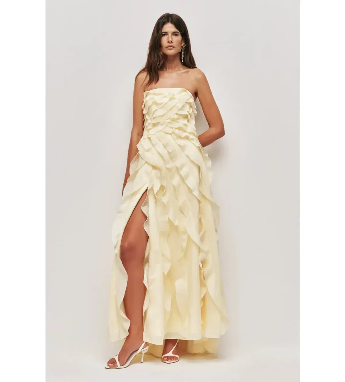 AJE ALLAIRIE GOWN IN BUTTER YELLOW SIZE AU12 for rent on The Volte - main image