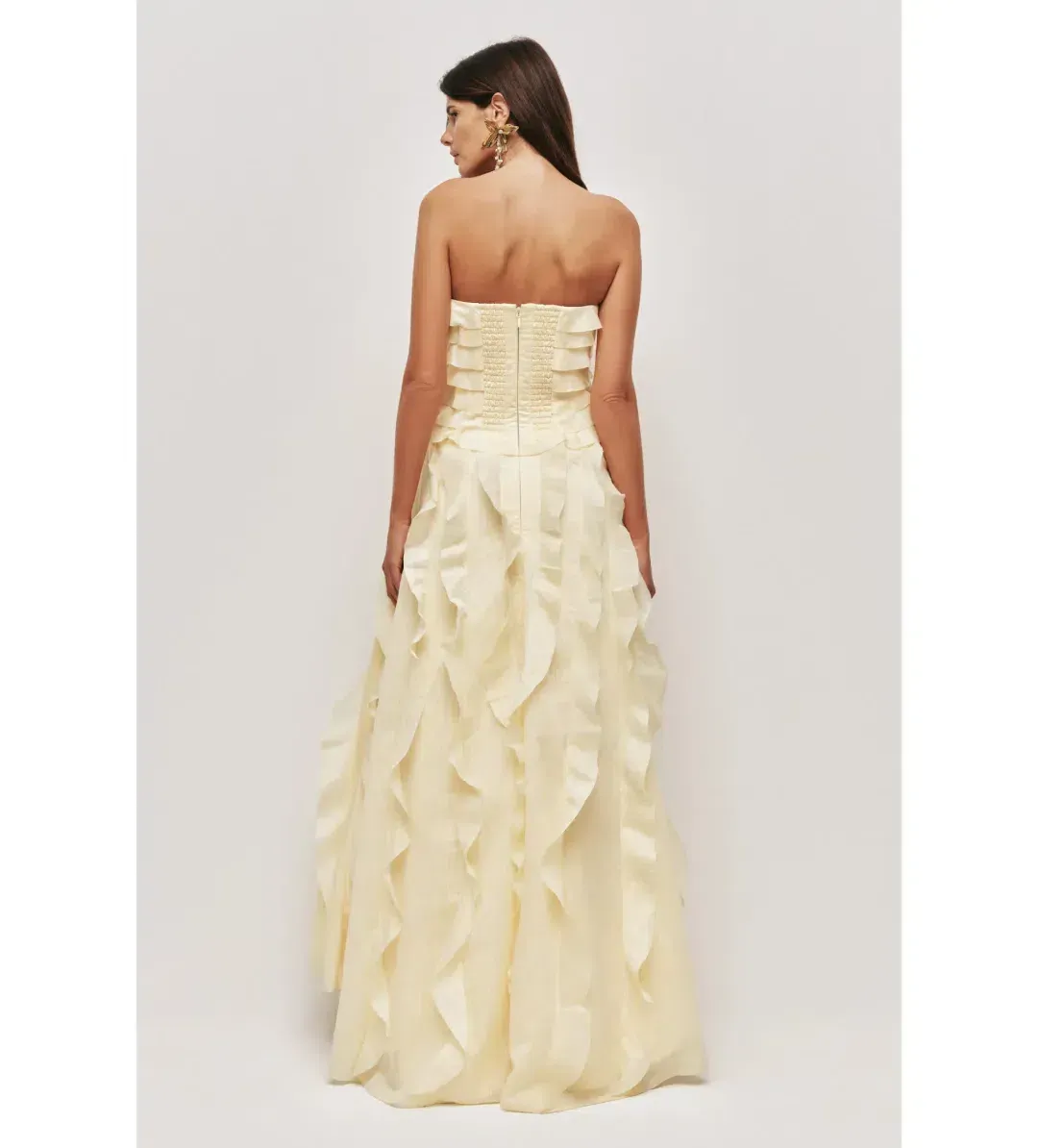AJE ALLAIRIE GOWN IN BUTTER YELLOW SIZE AU12 for rent on The Volte - main image