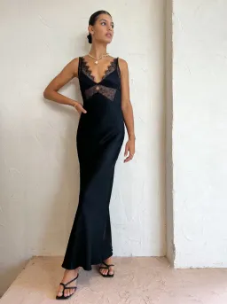 Bec And Bridge Lucille Lace Maxi Dress in Black size 12 for rent on The Volte - image 1