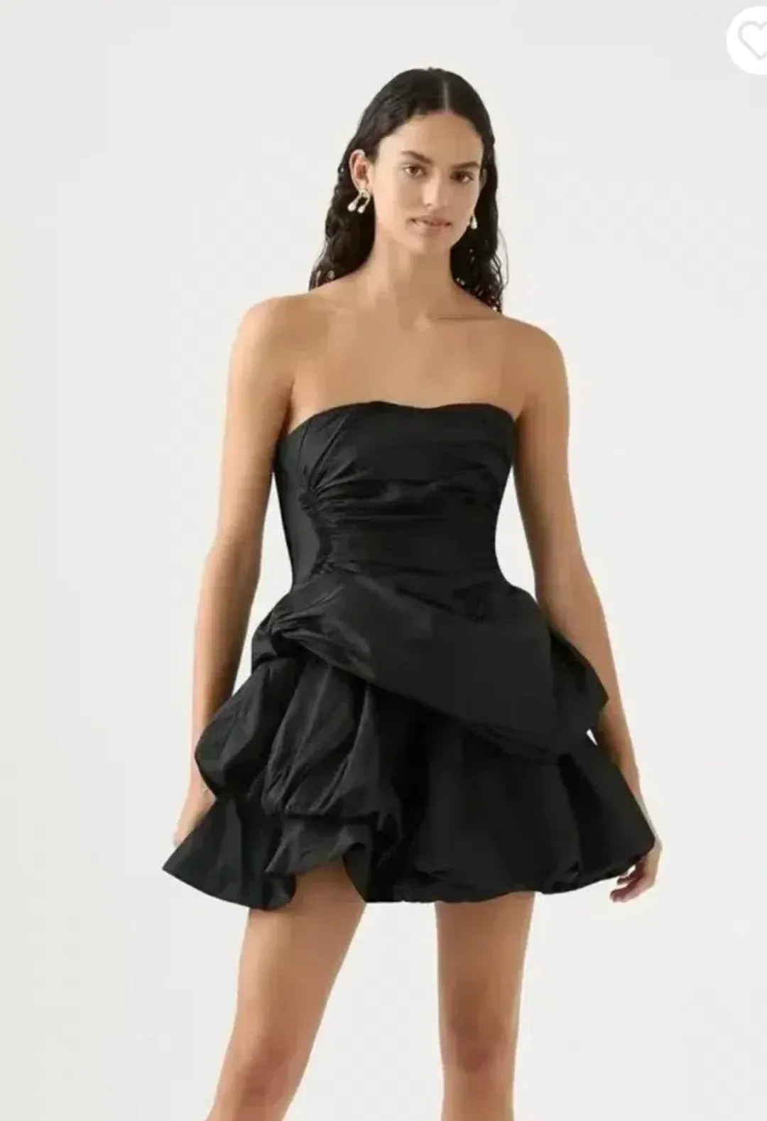 Aje Daybreak Strapless Mini Dress black size 10 for rent on The Volte - main image