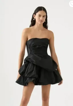 Aje Daybreak Strapless Mini Dress black size 10 for rent on The Volte - image 6