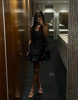 Aje Daybreak Strapless Mini Dress black size 10 for rent on The Volte - image 7