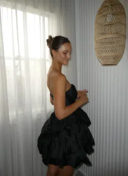 Aje Daybreak Strapless Mini Dress black size 10 for rent on The Volte - image 2