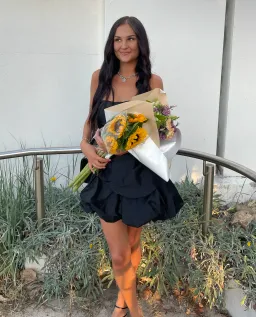 Aje Daybreak Strapless Mini Dress black size 10 for rent on The Volte - image 1