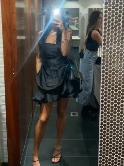 Aje Daybreak Strapless Mini Dress black size 10 for rent on The Volte - image 4