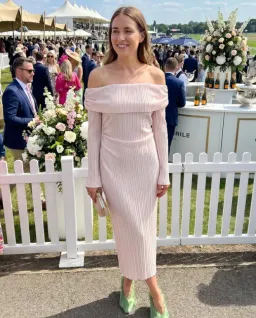 Camilla and Marc Shaw Off Shoulder Dress in Ice Pink Size AU8 for rent on The Volte - image 1