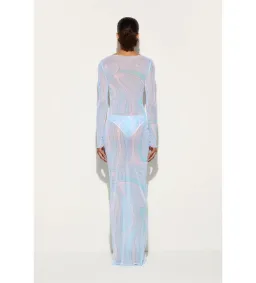 Pucci Marmo Print Tulle Long Dress Size 6 for rent on The Volte - image 2