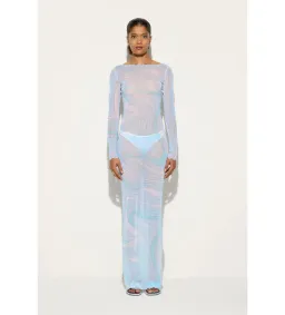 Pucci Marmo Print Tulle Long Dress Size 6 for rent on The Volte - image 1