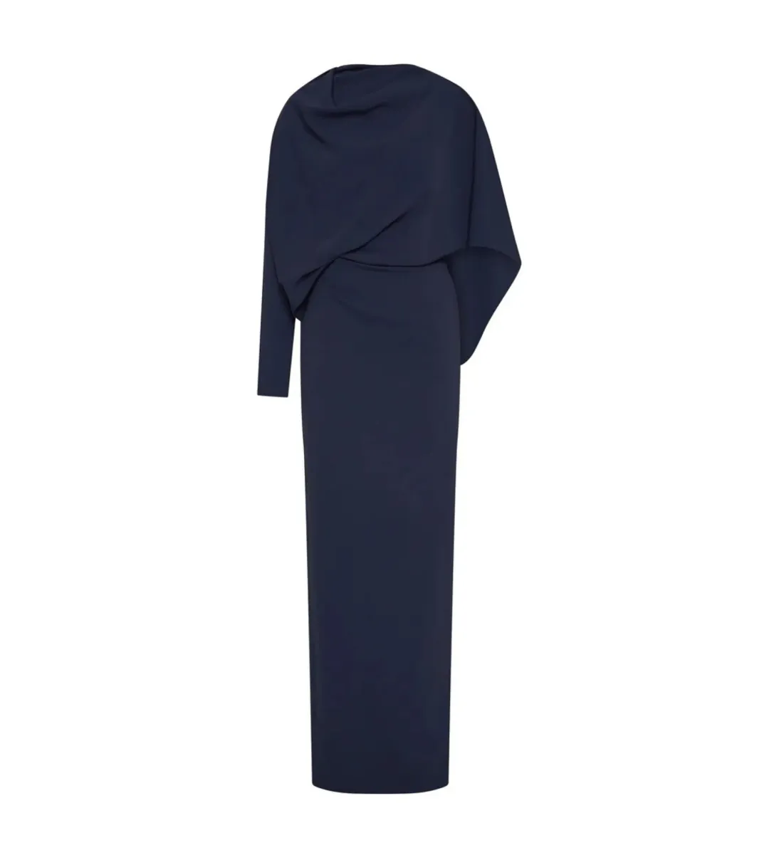 Rachel Gilbert Amaris Maxi Cape Gown in Navy Size 14 for rent on The Volte - main image