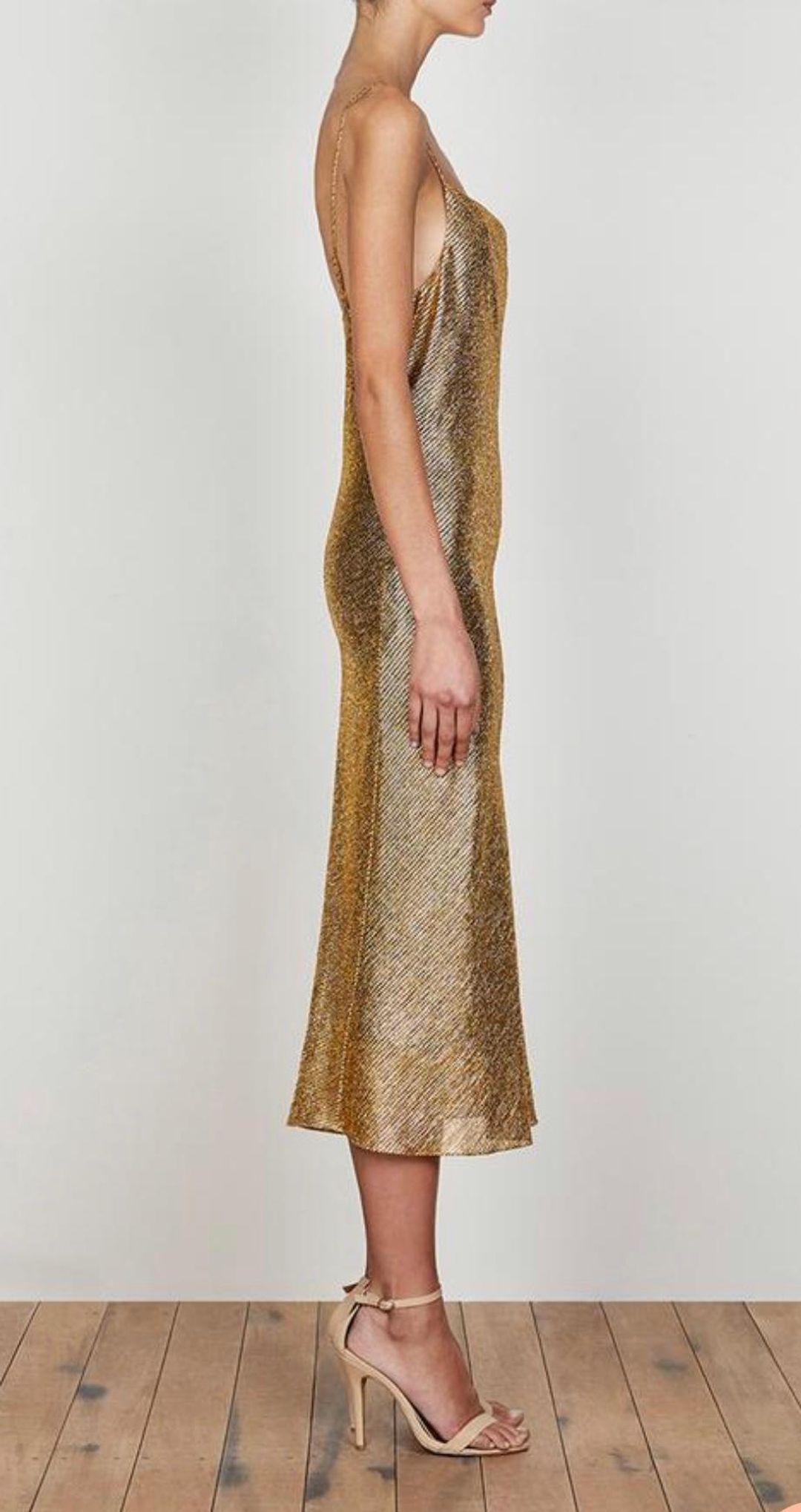 Cleo Bias Cowl Midi Dress for rent on The Volte - main image