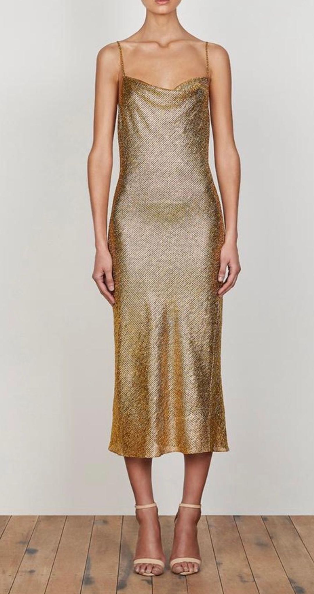 Cleo Bias Cowl Midi Dress for rent on The Volte - main image