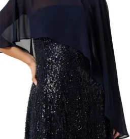 Forever New Erin Navy Strapless Sequin Gown Maxi for rent on The Volte - image 3